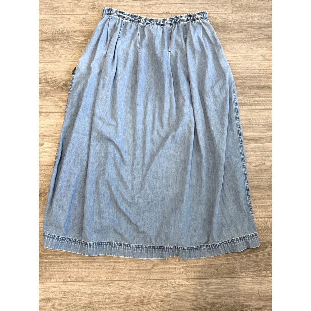 Vintage Gene Ewing BIS Denim Skirt M California Sunwash Wrinkled‎ Rich 80s 90s